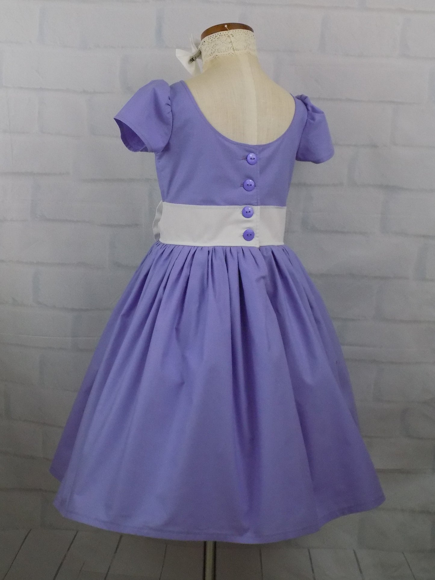 Princess Seam Interview Dress with Sweetheart Neckline and Short Sleeves for Pageant Tots to Mini Miss