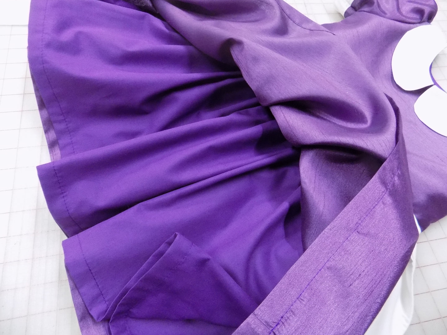 Interview Dress in Purple for Pageants in Faux Silk Dupioni for Babies and Toddlers