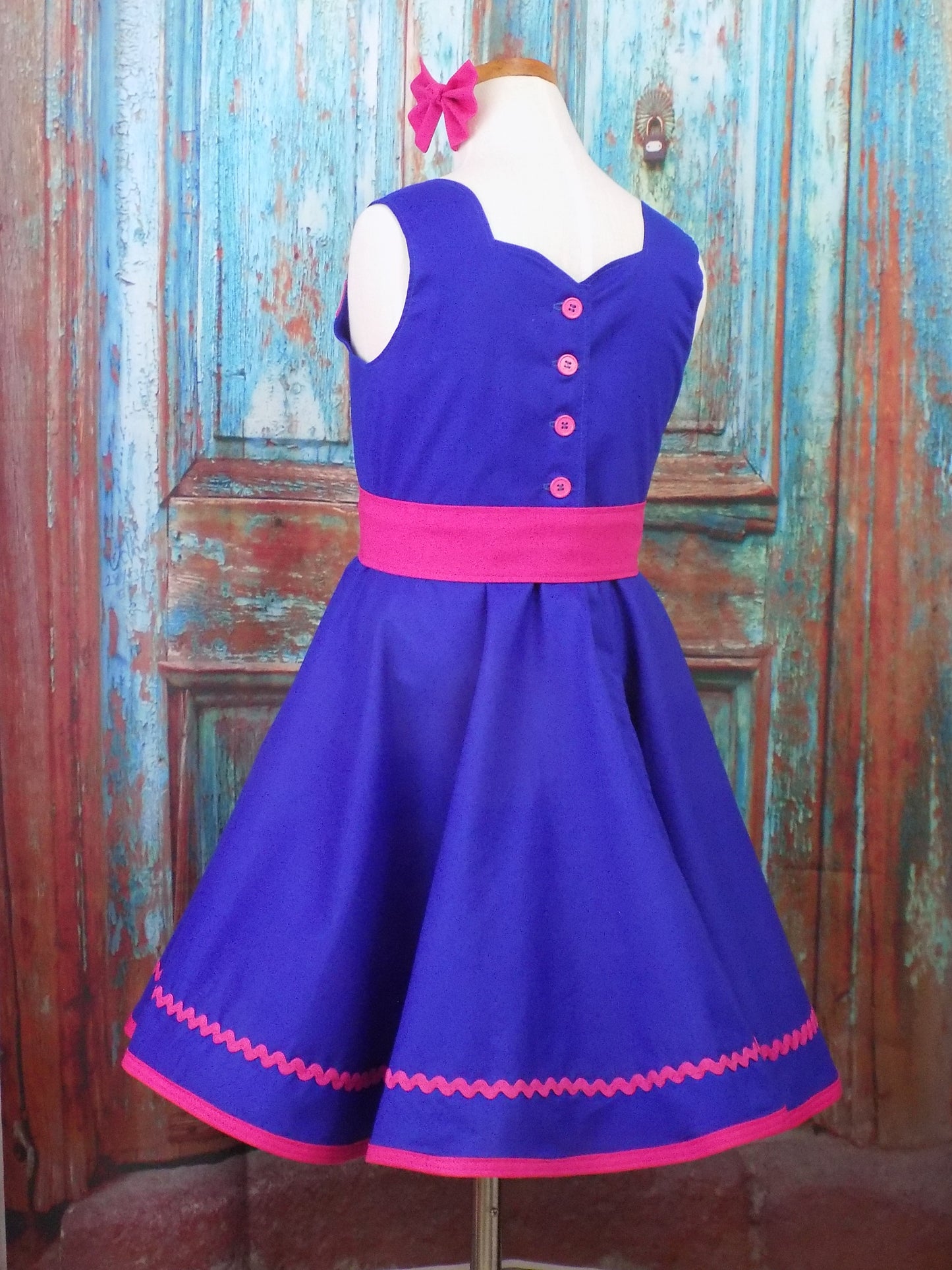 Button Back Interview Dress with Sweetheart Neckline and Cute Collar for Pageants in Baby to Teen sizes