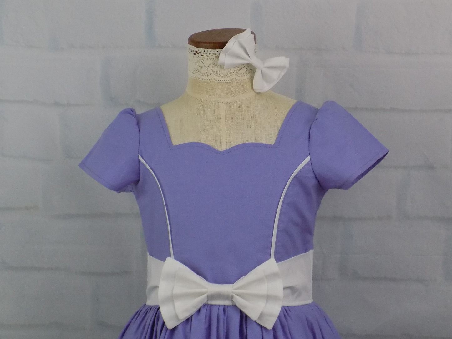 Princess Seam Interview Dress with Sweetheart Neckline and Short Sleeves for Pageant Tots to Mini Miss