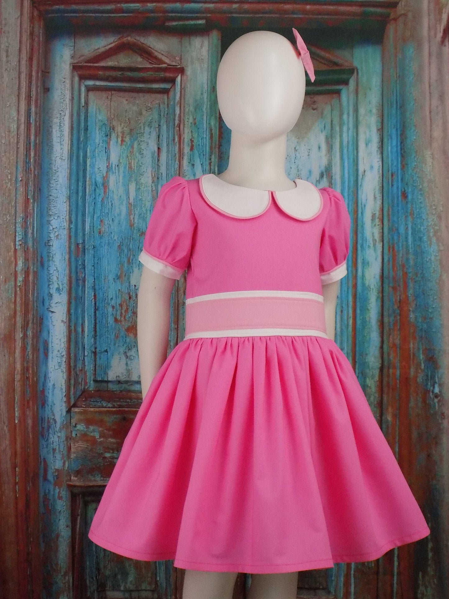 interview dresses pageant Interview Dress with Round Neckline and Cute Collar and Short Sleeves – Unique Boutique Kathy